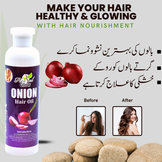 Onion Hair Oil - Strengthen and Nourish Your Hair By Herbal Glow